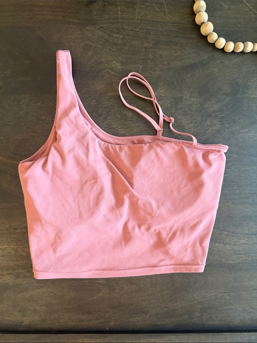 Aerie Women’s One-Shoulder Pink Crop Top/yoga bra